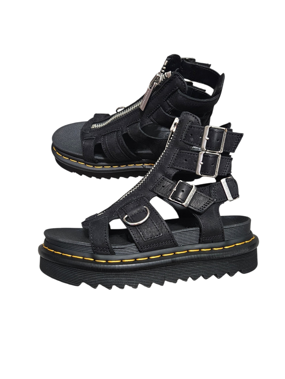 Dr Martens Black Olson Gladiator Platform Sandals NEW